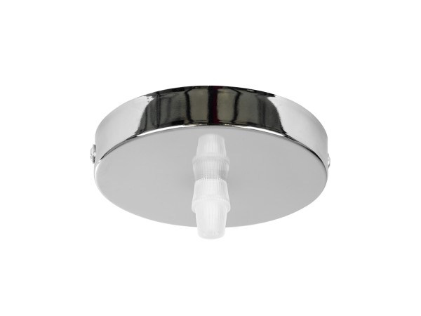 GloboStar® DIY 77502 Επιτοίχια Στρογγυλή Ροζέτα - Βάση για 1 Κρεμαστό Φωτιστικό - Φ10 x Υ2cm - Χρώμιο / Νίκελ - Μεταλλικό - 5 Χρόνια Εγγύηση