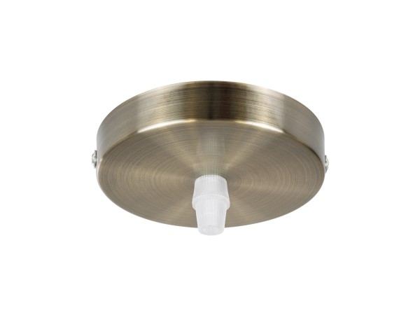 GloboStar® DIY 77505 Επιτοίχια Στρογγυλή Ροζέτα - Βάση για 1 Κρεμαστό Φωτιστικό - Φ10 x Υ2cm - Αντικέ Μπρονζέ - Μεταλλικό - 5 Χρόνια Εγγύηση