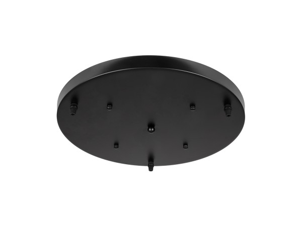 GLOBOSTAR® WALLBASE 77541 Μεταλλική Ροζέτα για Κρέμαση 3 Φωτιστικών - Μαύρο - Μ40 x Π40 x Υ3cm