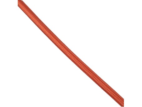 GloboStar® 77603 Στρογγυλό Υφασμάτινο Καλώδιο 1m 2 x 0.75mm² Κεραμιδί Κόκκινο