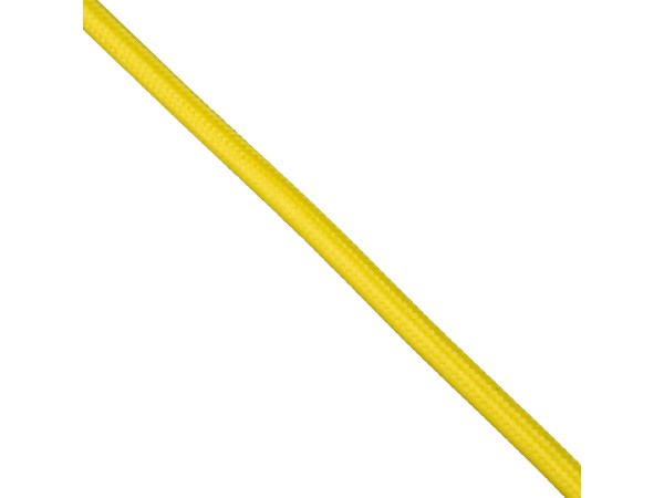 GloboStar® 77606 Στρογγυλό Υφασμάτινο Καλώδιο 1m 2 x 0.75mm² Κίτρινο
