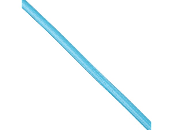 GloboStar® 77609 Στρογγυλό Υφασμάτινο Καλώδιο 1m 2 x 0.75mm² Γαλάζιο