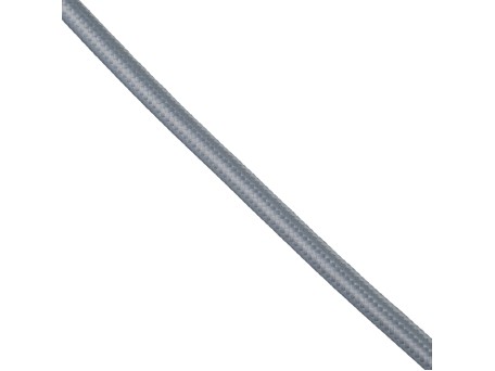 GloboStar® 77612 Στρογγυλό Υφασμάτινο Καλώδιο 1m 2 x 0.75mm² Ασημί
