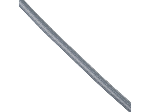 GloboStar® 77612 Στρογγυλό Υφασμάτινο Καλώδιο 1m 2 x 0.75mm² Ασημί