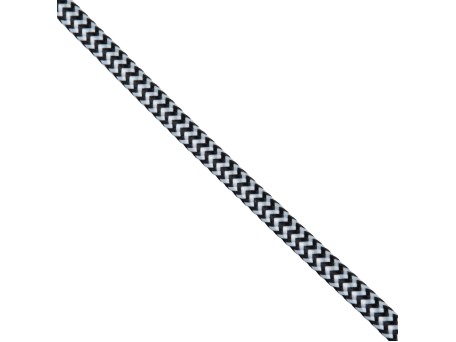 GLOBOSTAR® DECOCABLE 77613 Υφασμάτινο Καλώδιο 2 x 0.75mm² IP20 - Άσπρο & Μαύρο - Μ100 x Π0.6 x Υ0.6cm