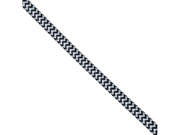 GLOBOSTAR® DECOCABLE 77613 Υφασμάτινο Καλώδιο 2 x 0.75mm² IP20 - Άσπρο & Μαύρο - Μ100 x Π0.6 x Υ0.6cm