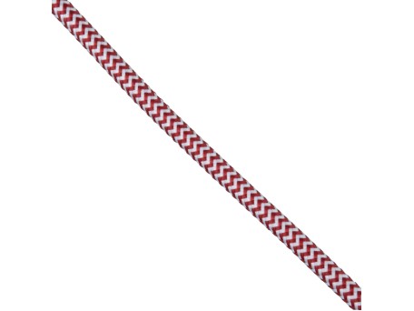 GloboStar® 77614 Στρογγυλό Υφασμάτινο Καλώδιο 1m 2 x 0.75mm² Dublo Άσπρο Κόκκινο