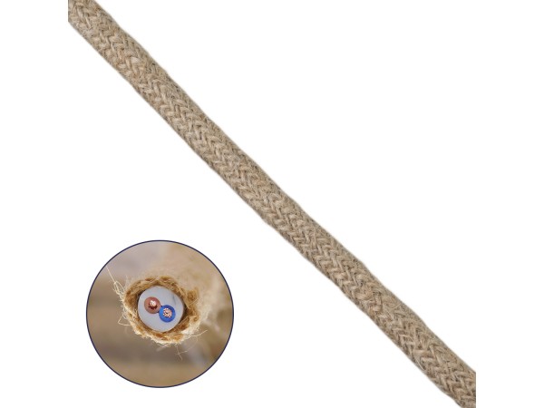 GLOBOSTAR® DECOCABLE 77640 Τριχιά Καλώδιο 2 x 0.75mm² IP20 - Μπεζ - Μ100 x Π0.7 x Υ0.7cm