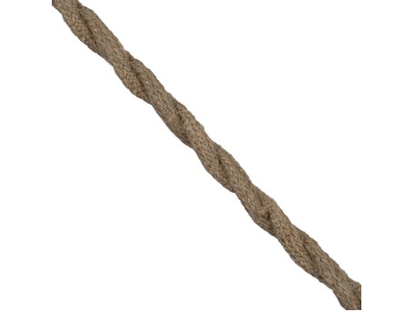 GloboStar® 77643 Εύκαμπτο Σχοινί Στριφτό Τριχιά Πλεκτό 1m Διαμέτρου 10mm Μπεζ με Εσωτερικό Καλώδιο Διατομής 2x0.75mm