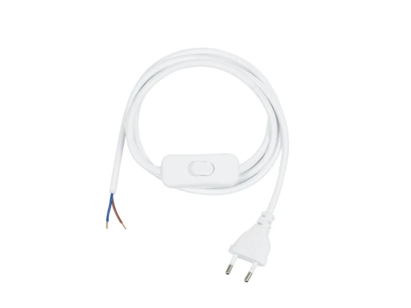 GLOBOSTAR® WHIP 77671 Μοντέρνο DIY Υφασμάτινο Καλώδιο με Διακόπτη On/Off AC 220-240V IP20 - Λευκό - Μ140 x Π2.7 x Υ1.9cm GLOBOSTAR® WHIP 77671 Μοντέρνο DIY Υφασμάτινο Καλώδιο με Διακόπτη On/Off AC 220-240V IP20 - Λευκό - Μ140 x Π2.7 x Υ1.9cm