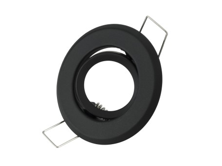 GLOBOSTAR® DELTA 77801 Χωνευτή Κινούμενη Βάση για Σποτ MR11 με Ντουί GU10/GU5.3 IP20 - Μαύρο Ματ - Μ7 x Π7 x Υ2.1cm / Q5.5cm