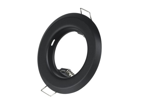 GLOBOSTAR® DELTA 77808 Χωνευτή Βάση για Σποτ MR16 με Ντουί GU10/GU5.3 IP20 - Μαύρο Ματ - Μ8.3 x Π8.3 x Υ3.1cm / Q6cm