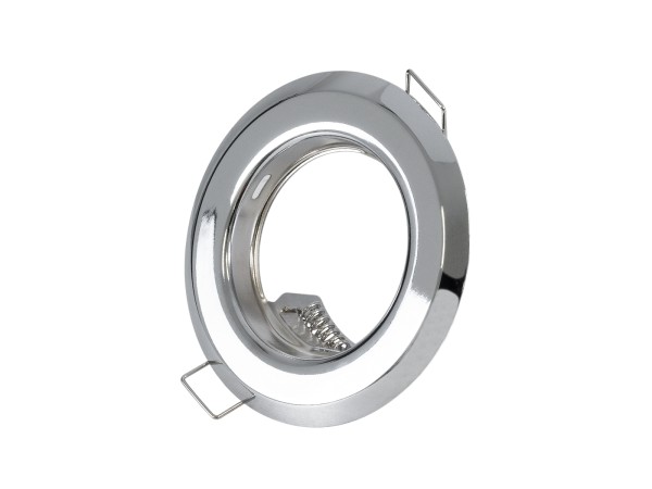 GLOBOSTAR® RAFY 77810 Χωνευτή Βάση για Σποτ MR16 με Ντουί GU10/GU5.3 IP20 - Νίκελ Χρώμιο - Μ8.3 x Π8.3 x Υ3.1cm / Q6cm