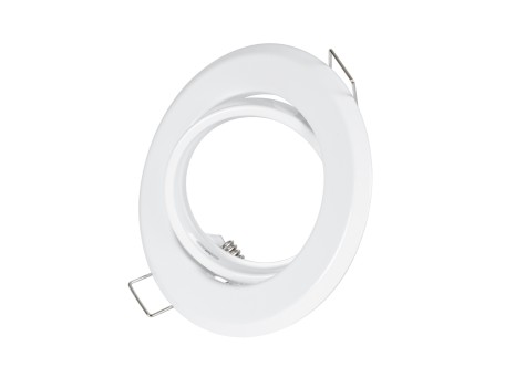 GLOBOSTAR® RAFY 77814 Χωνευτή Κινούμενη Βάση για Σποτ MR16 με Ντουί GU10/GU5.3 IP20 - Λευκό - Μ9.2 x Π9.2 x Υ3.1cm / Q7cm