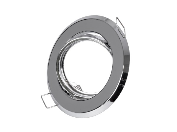 GLOBOSTAR® RAFY 77817 Χωνευτή Κινούμενη Βάση για Σποτ MR16 με Ντουί GU10/GU5.3 IP20 - Νίκελ Χρώμιο - Μ9.2 x Π9.2 x Υ3.1cm / Q7cm
