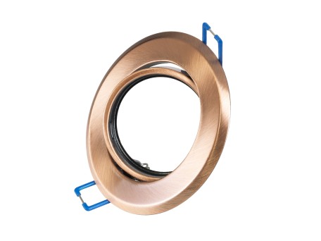 GLOBOSTAR® DELTA 77819 Χωνευτή Κινούμενη Βάση για Σποτ MR16 με Ντουί GU10/GU5.3 IP20 - Χάλκινο - Μ9.2 x Π9.2 x Υ2.8cm / Q7.6cm