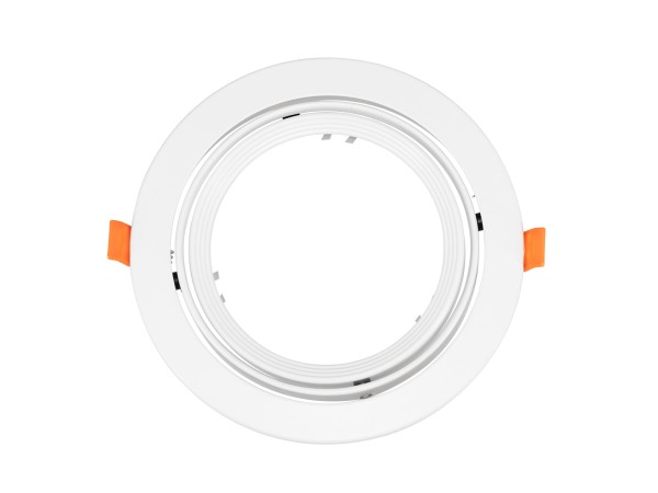 GLOBOSTAR® VITA 77850 Χωνευτή Κινούμενη Βάση για Σποτ AR111 για Ντουί GU10/GU5.3 IP20 - Λευκό - Μ17 x Π17 x Υ4.5cm / Q16cm