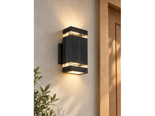 GLOBOSTAR® QUATRO 77897 Μοντέρνο Φωτιστικό Τοίχου - Απλίκα με Ντουί 2 x GU10 AC 220-240V Αδιάβροχο IP65 - Μαύρο Ματ - Μ11 x Π13 x Υ21.5cm GLOBOSTAR® QUATRO 77897 Μοντέρνο Φωτιστικό Τοίχου - Απλίκα με Ντουί 2 x GU10 AC 220-240V Αδιάβροχο IP65 - Μαύρο Ματ - Μ11 x Π13 x Υ21.5cm