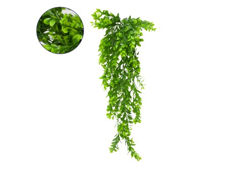 GLOBOSTAR® MYRTLE 78060 Τεχνητό Κρεμαστό Φυτό Μυρτιά - Πράσινο - Μ30 x Π10 x Υ80cm