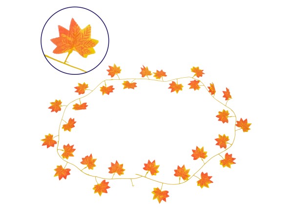 GloboStar® 78117 Τεχνητό Κρεμαστό Φυτό Διακοσμητική Γιρλάντα Λουλουδιών με 30 Πορτοκαλί Φύλλα Σφενδάμης M20 x Π20 x Υ220cm GloboStar® 78117 Τεχνητό Κρεμαστό Φυτό Διακοσμητική Γιρλάντα Λουλουδιών με 30 Πορτοκαλί Φύλλα Σφενδάμης M20 x Π20 x Υ220cm