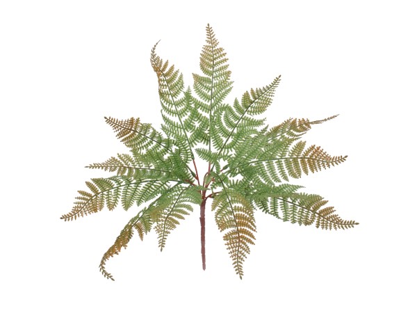 GloboStar® FERN 78269 Τεχνητό Φυτό Φτέρη - Μπουκέτο Διακοσμητικών Φυτών - Κλαδιών με Φύλλωμα Πράσινο - Καφέ Υ45cm