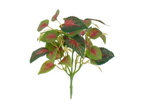 GloboStar® SWEDISH IVY 78270 Τεχνητό Φυτό Σουηδικός Κισσός - Μπουκέτο Διακοσμητικών Φυτών - Κλαδιών με Φύλλωμα Πράσινο - Κόκκινο Υ28cm