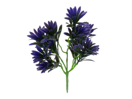 GloboStar® PURPLE MAKI 78282 Τεχνητό Φυτό Ποδόκαρπος Μωβ - Μπουκέτο Διακοσμητικών Φυτών - Κλαδιών με Φύλλωμα Μωβ Υ28cm