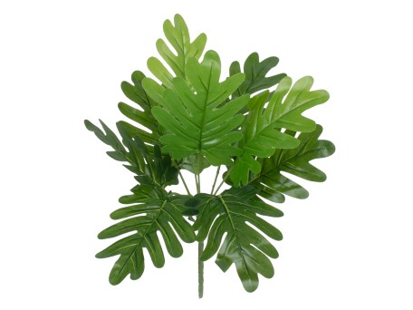 GloboStar® TREE PHILODENDRON 78299 Τεχνητό Φυτό Φιλόδεντρο - Μπουκέτο Διακοσμητικών Φυτών - Κλαδιών με Φύλλωμα Πράσινο Υ40cm