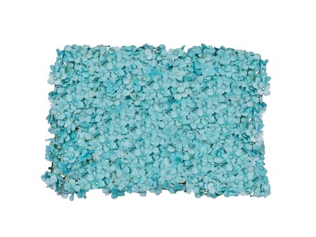 GloboStar® 78318 Συνθετικό Πάνελ Λουλουδιών - Κάθετος Κήπος Ορτανσία Τυρκουάζ Μ60 x Υ40 x Π5cm