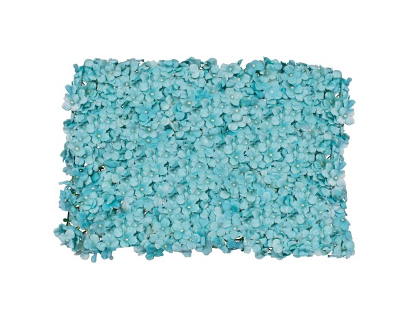 GloboStar® 78318 Συνθετικό Πάνελ Λουλουδιών - Κάθετος Κήπος Ορτανσία Τυρκουάζ Μ60 x Υ40 x Π5cm