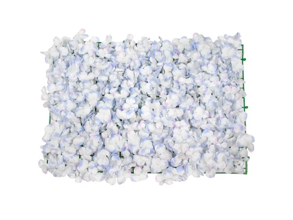 GloboStar® 78321 Συνθετικό Πάνελ Λουλουδιών - Κάθετος Κήπος Άγρια Ορτανσία Γαλάζιο/Λευκό Μ60 x Υ40 x Π5cm