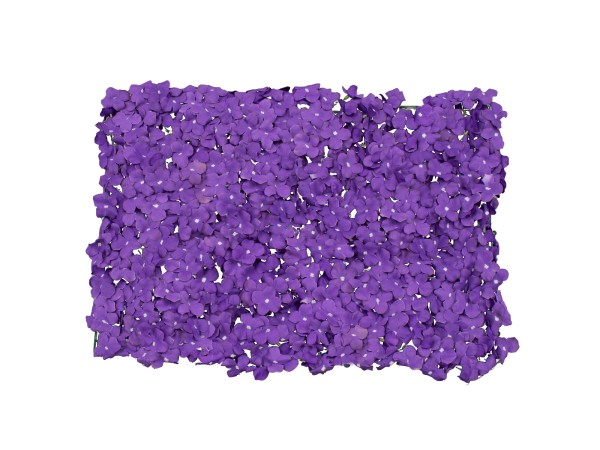 GloboStar® 78326 Συνθετικό Πάνελ Λουλουδιών - Κάθετος Κήπος Ορτανσία Μωβ Μ60 x Υ40 x Π5cm