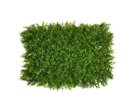 GloboStar® 78420 Artificial - Συνθετικό Τεχνητό Διακοσμητικό Πάνελ Φυλλωσιάς - Κάθετος Κήπος Καυκάσιο Πυξάρι - Λέιλαντ - Γρασίδι Πράσινο Μ60 x Υ40 x Π10cm