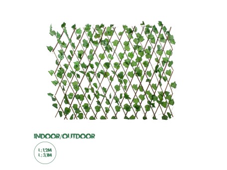 GloboStar® Artificial Garden VINE LEAVES 78499 Πτυσσόμενη Πέργκολα Τεχνητής Φυλλωσιάς - Κάθετος Κήπος Σύνθεση Αμπελόφυλλο Μ110 x Π10 x Υ120cm (min) Μ310 x Π10 x Υ45cm (max)