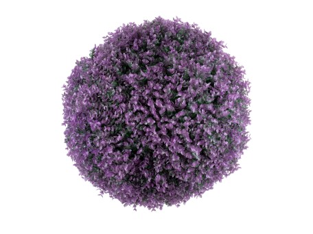GloboStar® 78523 Artificial - Συνθετικό Τεχνητό Διακοσμητικό Φυτό Θάμνος Πυξάρι Πράσινο - Μωβ Φ56cm