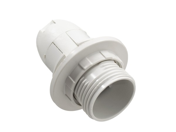 GLOBOSTAR® LAMPHOLDER 78962 Ντουί E14 με Ροδέλα IP20 Λευκό - Μ4.5 x Π4.5 x Υ5.6cm