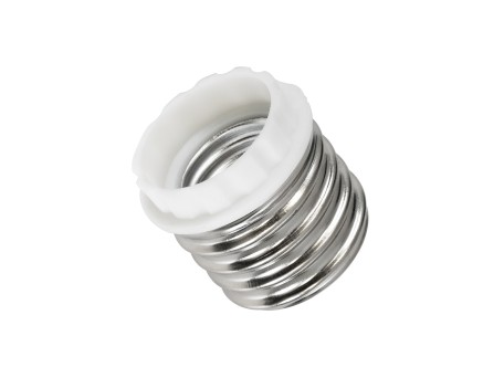 GloboStar® 78970 Πλαστικός Αντάπτορας Μετατροπέας από 1xE40 Ντουί σε 1xE27 Ντουί Λευκό Φ4.2 x Υ5cm