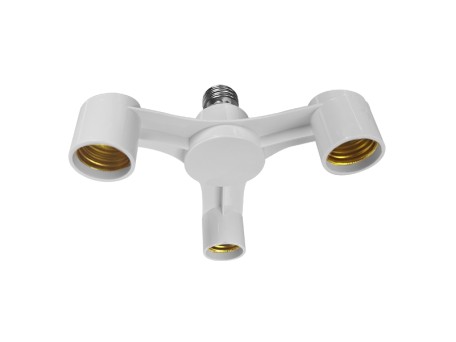 GLOBOSTAR® ADAPTOR 78976 Αντάπτορας/Μετατροπέας από Ντουί E27 σε 3 x E27 IP20 - Μ18 x Π18 x Υ10cm