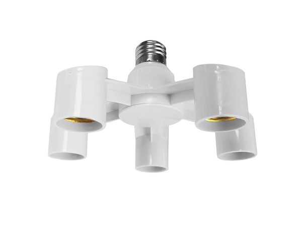 GLOBOSTAR® ADAPTOR 78979 Αντάπτορας/Μετατροπέας από Ντουί E27 σε 5 x E27 IP20 - Μ18 x Π18 x Υ10cm