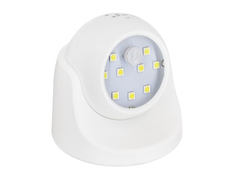 GloboStar® 79000 Λευκό Φωτιστικό Μπαταρίας σε Σχήμα Κάμερας LED SMD 3W 300lm με Αισθητήρα Ημέρας-Νύχτας και PIR Αισθητήρα Κίνησης Ψυχρό Λευκό 6000K