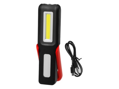 GLOBOSTAR® HANDLAMP-ESEN99 79018 Φακός Χειρός LED 6W 300lm 15~120° DC 5V  με Micro-USB με Επαναφορτιζόμενη Μπαταρία Li-ion 3.7V 1x18650 2400mAh IP20 Ψυχρό Λευκό 6000K - CREE XHP50 & COB Chip - Μ15.5 x Π4.1 x Υ2.9cm - 1 Χρόνο Εγγύηση