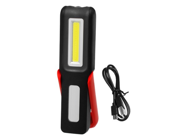 GLOBOSTAR® HANDLAMP-ESEN99 79018 Φακός Χειρός LED 6W 300lm 15~120° DC 5V  με Micro-USB με Επαναφορτιζόμενη Μπαταρία Li-ion 3.7V 1x18650 2400mAh IP20 Ψυχρό Λευκό 6000K - CREE XHP50 & COB Chip - Μ15.5 x Π4.1 x Υ2.9cm - 1 Χρόνο Εγγύηση
