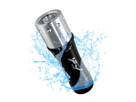 GloboStar® 79032 EXTREME Αδιάβροχος Φορητός Επαναφορτιζόμενος Φακός LED CREE XHP50 20W 2000lm & 1 x Μπαταρία 26650 2500mAh Li-ion IP68 Ψυχρό Λευκό 6000K