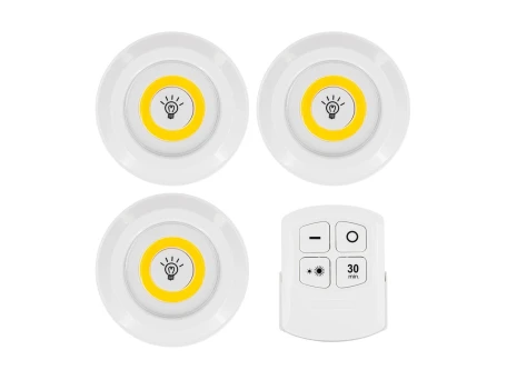 GLOBOSTAR® NEONSIGN 79045 Διακοσμητικό Φωτιστικό Τοίχου Νυκτός με RF Ασύρματο Χειριστήριο LED 6W 540lm 120° DC 3.6V με 11xAAA Μπαταρίες IP20 Θερμό Λευκό 2700K Dimmable - Μ9 x Π2.3 x Υ9cm - Πακέτο 3 Τεμαχίων - 2 Χρόνια Εγγύηση