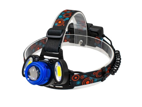 GLOBOSTAR® HEADLAMP 79056 Φακός Κεφαλής με Αισθητήρα Hand Swipe LED 20W 2000lm 15~60° DC 5V με USB-C με Επαναφορτιζόμενη Μπαταρία Li-ion 3.7V 2x18650 4800mAh Αδιάβροχο IP54 Ψυχρό Λευκό 6000K - CREE XHP50 & COB Chip - Μ7.5 x Π5.5 x Υ4.8cm - 1 Χρόνο Εγγύηση