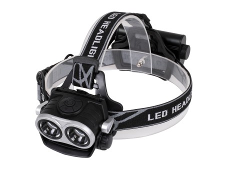 GloboStar® 79063 Φακός Κεφαλής Επαναφορτιζόμενος και Powerbank Mode 2 x LED CREE COB XML2-T6 Chip 25 Watt 2500lm με 2 x 18650 Μπαταρίες 5000mAh και με Φορτιστή Πρίζας Αδιάβροχος IP65 Ψυχρό Λευκό 6000K