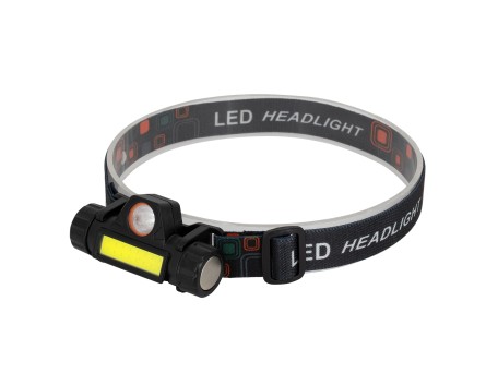GLOBOSTAR® HEADLAMP 79064 Φακός Κεφαλής LED 25W 2500lm 15~120° DC 5V με USB-C με Επαναφορτιζόμενη Μπαταρία Li-ion 3.7V 1x14500 400mAh Αδιάβροχο IP54 Ψυχρό Λευκό 6000K - CREE XML2-T6 & COB Chip - Μ8.2 x Π2.5 x Υ4cm - 1 Χρόνο Εγγύηση