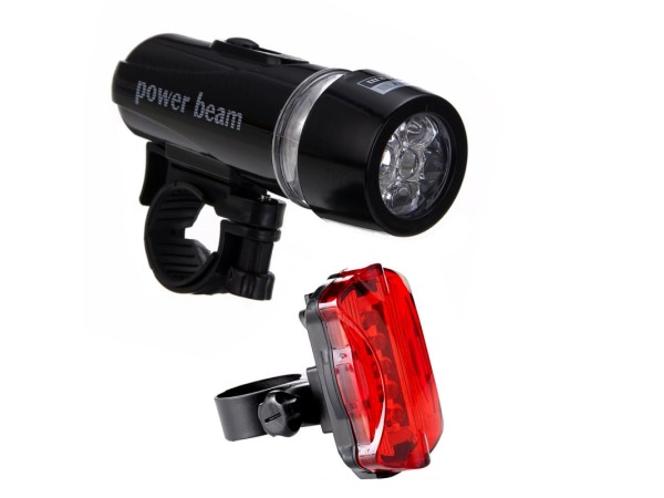 GloboStar® 79071 Σετ Φακός Ποδηλάτου με Οπίσθιο Φανάρι LED COB 3W 300lm με Βάση Ποδηλάτου Ψυχρό Λευκό 6000K