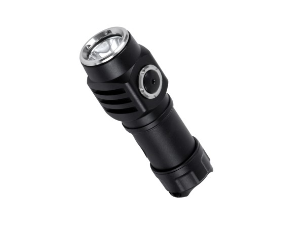 GloboStar® 79076 Φορητός Φακός Χειρός Επαναφορτιζόμενος LED Luminus SST20 10W 500lm 30° Μοιρών με 1 x 16340 Μπαταρία 800mAh USB 2.0 3 Modes Αδιάβροχο IP54 Ψυχρό Λευκό 6000K