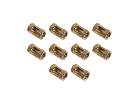 GLOBOSTAR® PIPEADAPT 79595 Μεταλλικός DIY Σύνδεσμος για Ολόπασους Σωλήνες Φωτιστικών - Μ1.3 x Π1.3 x Υ2.5cm - Πακέτο 10 Τεμαχίων